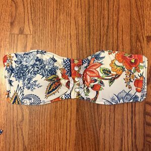 LUCKY BRAND Printed Floral Bandeau Bikini Set M/L